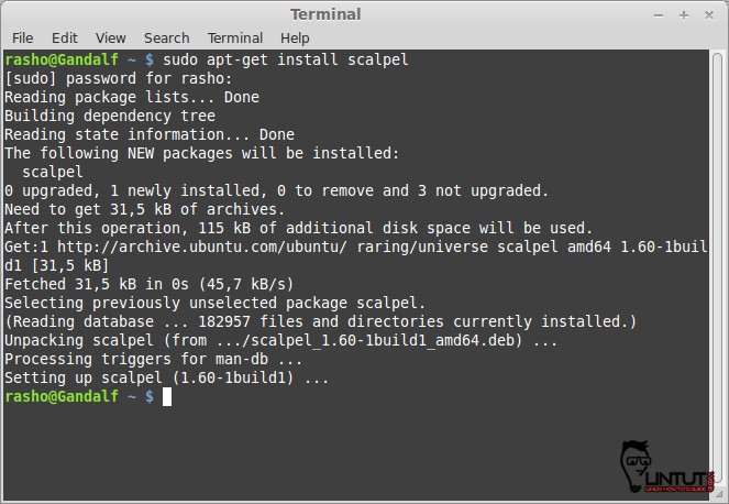 Scalpel installation on Ubuntu and linux Mint
