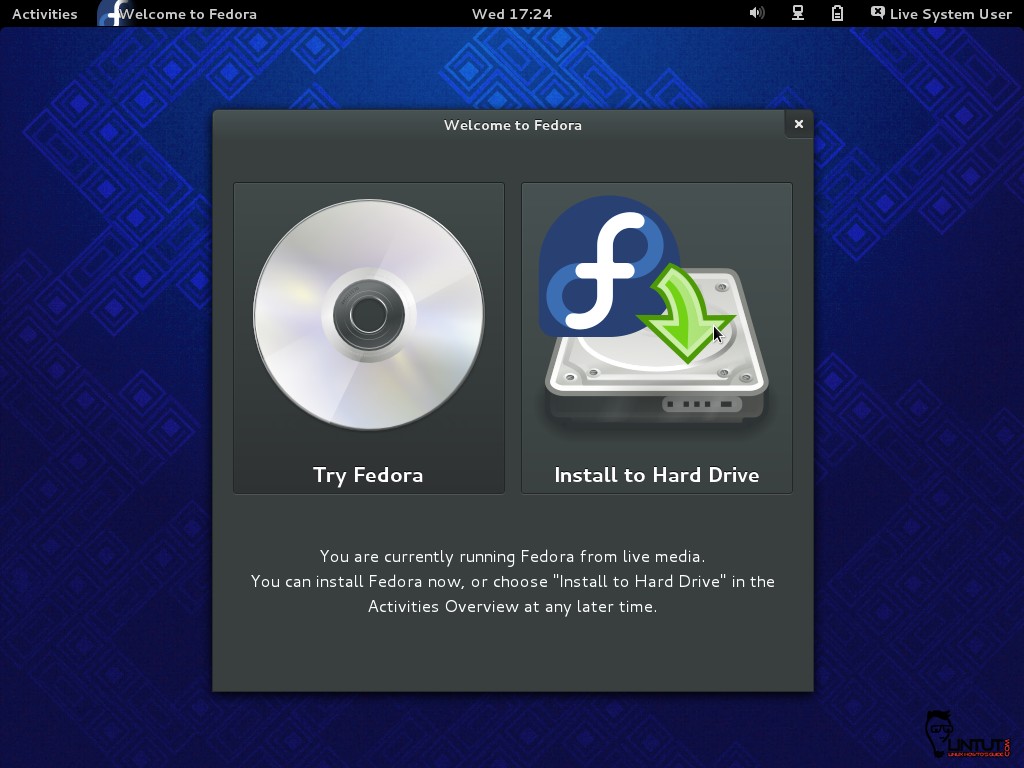 Start Fedora 19 Installation
