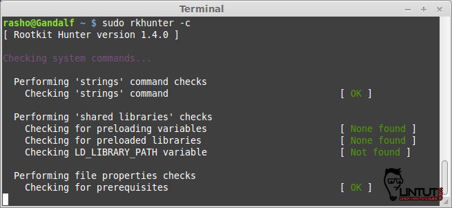 Rootkit Hunter manual scanning