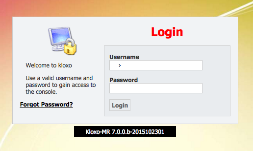 Kloxo-MR 7 login page