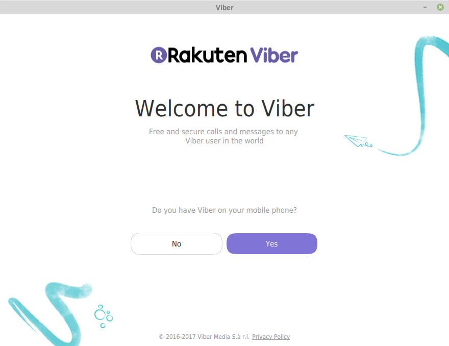 Welcom to Viber Screen