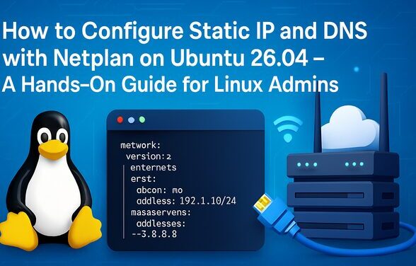 How to Configure Static IP and DNS with Netplan on Ubuntu 26.04 – A Hands-On Guide for Linux Admins